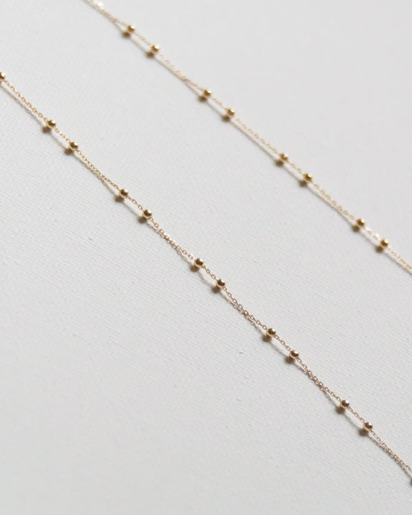 Chaîne en or 18 carats, 50 cm, maille boule