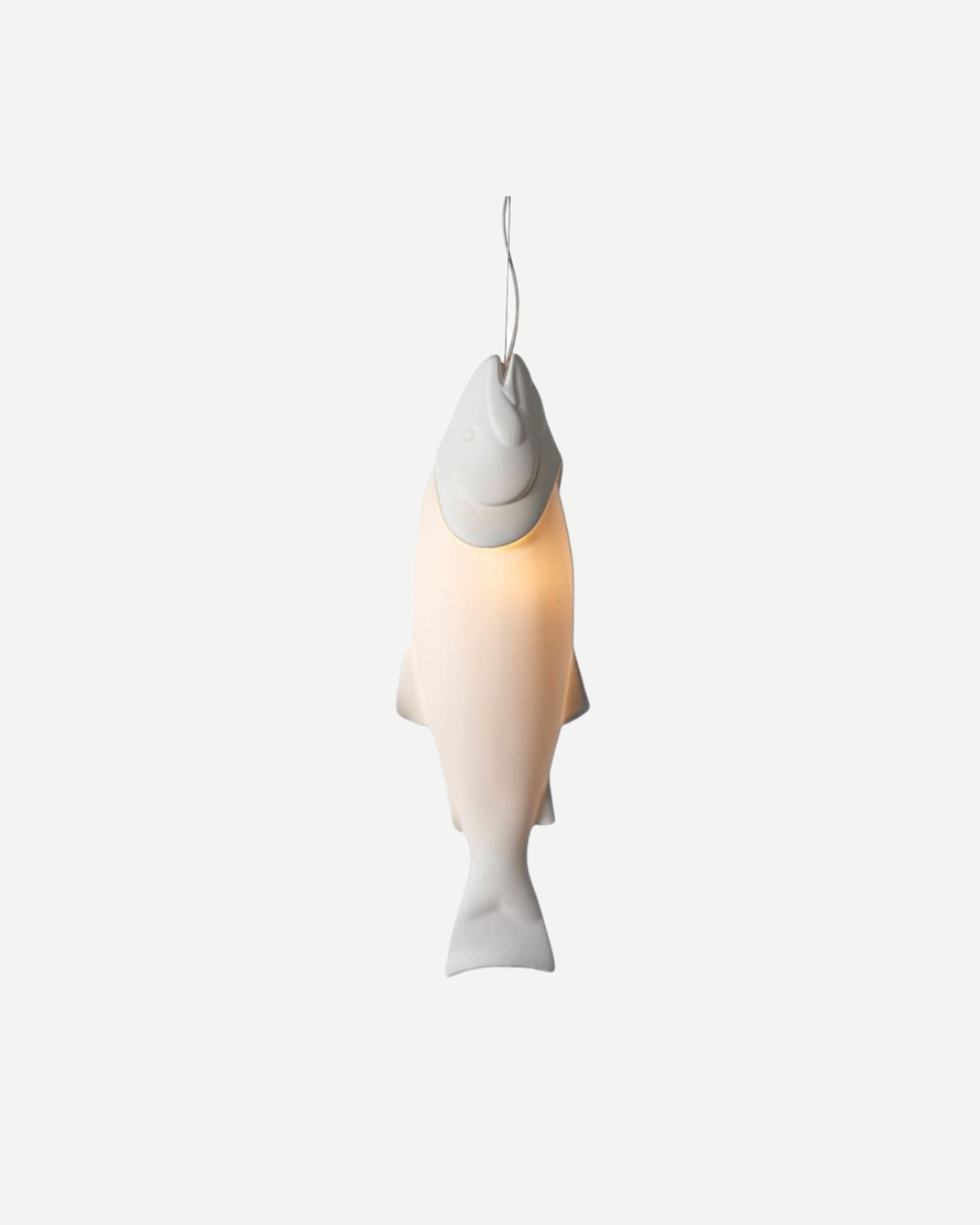 Lampe suspension MYKISS en porcelaine blanche en forme de poisson, design original