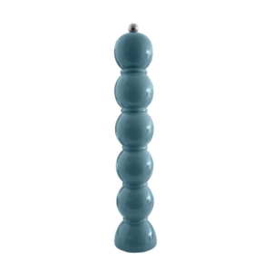 Moulin à sel et poivre Chambray Chubbie 35 cm en bois de caoutchouc durable, finition laquée noire brillante et mécanisme céramique