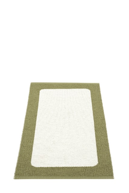 Tapis ILDA Vert Sapin et Crème Pappelina – Design intemporel et élégant, fabriqué en PVC suédois de qualité.