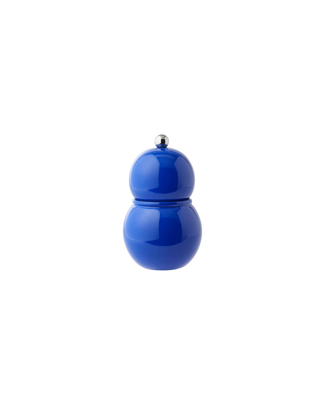 Moulin à sel et poivre Chambray Chubbie 12 cm en bois de caoutchouc durable avec finition laquée noire et mécanisme céramique