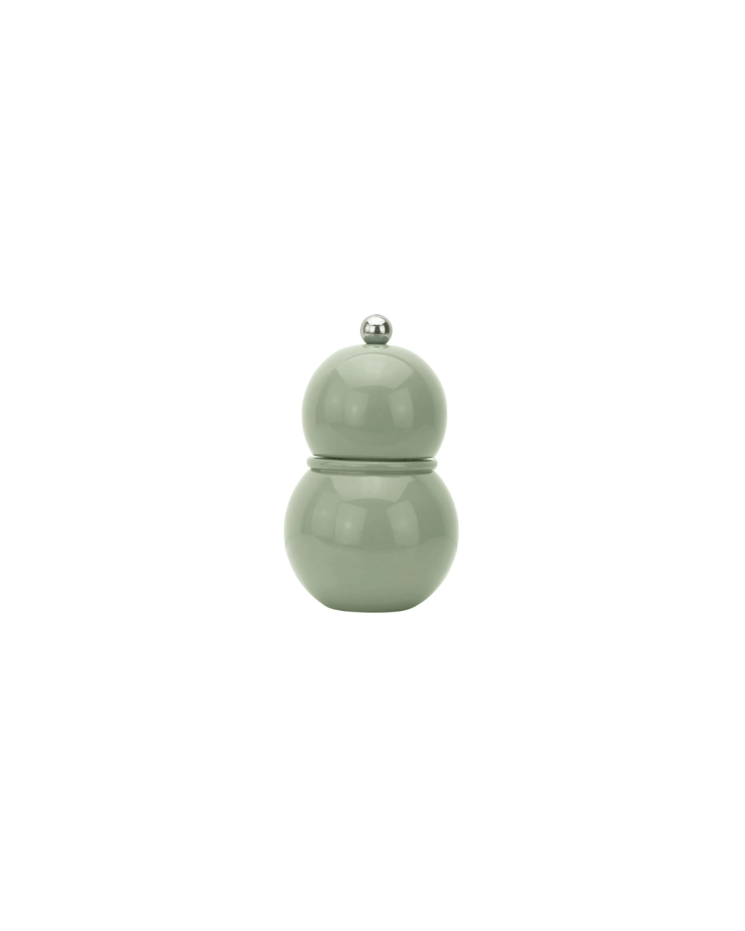 Moulin à sel et poivre Chambray Chubbie 12 cm en bois de caoutchouc durable avec finition laquée noire et mécanisme céramique