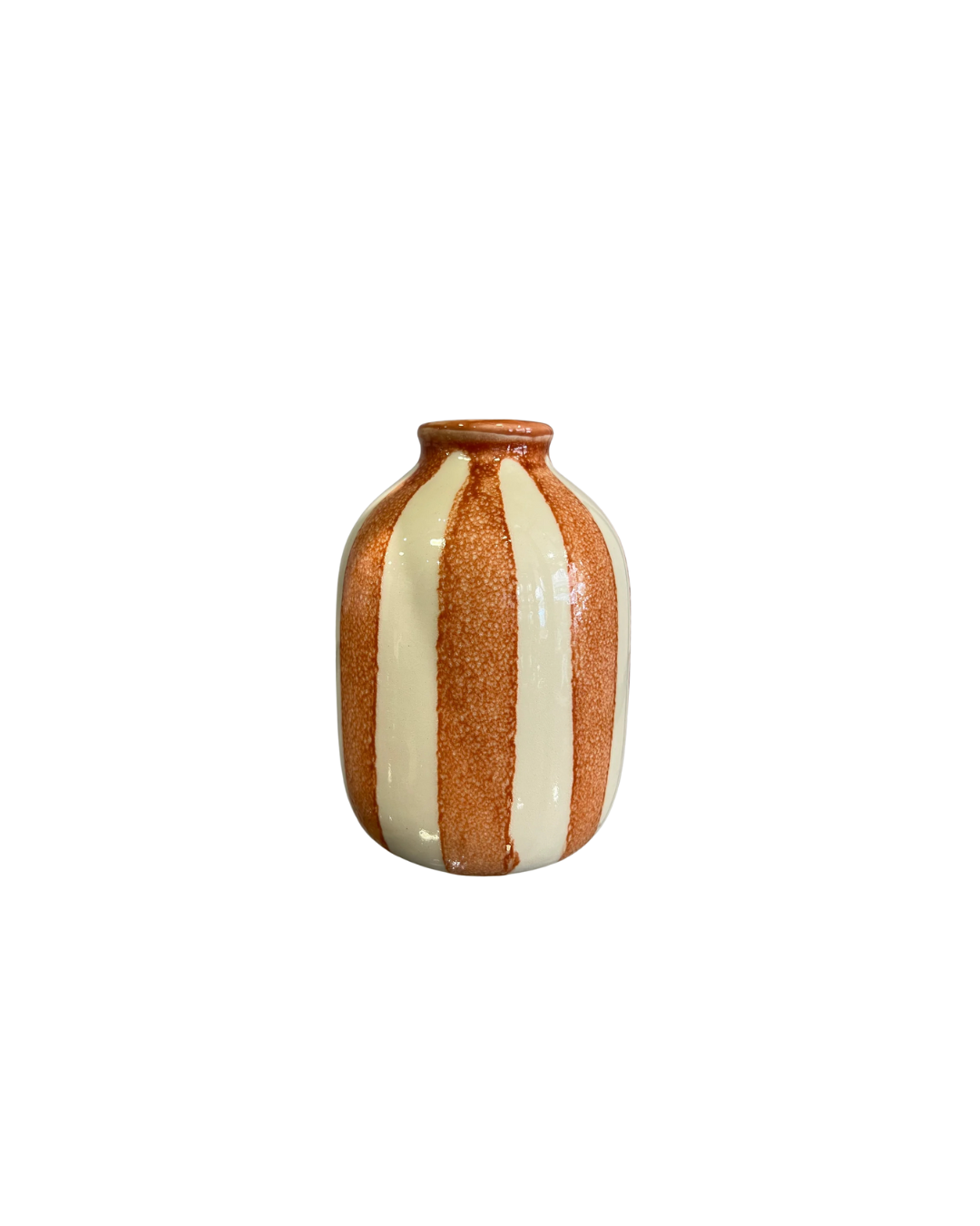 Pot décoratif Riviera en céramique terracotta (10x14 cm), au design épuré et aux nuances méditerranéennes. Parfait pour embellir une étagère, un buffet ou une table avec une touche chaleureuse et artisanale.
