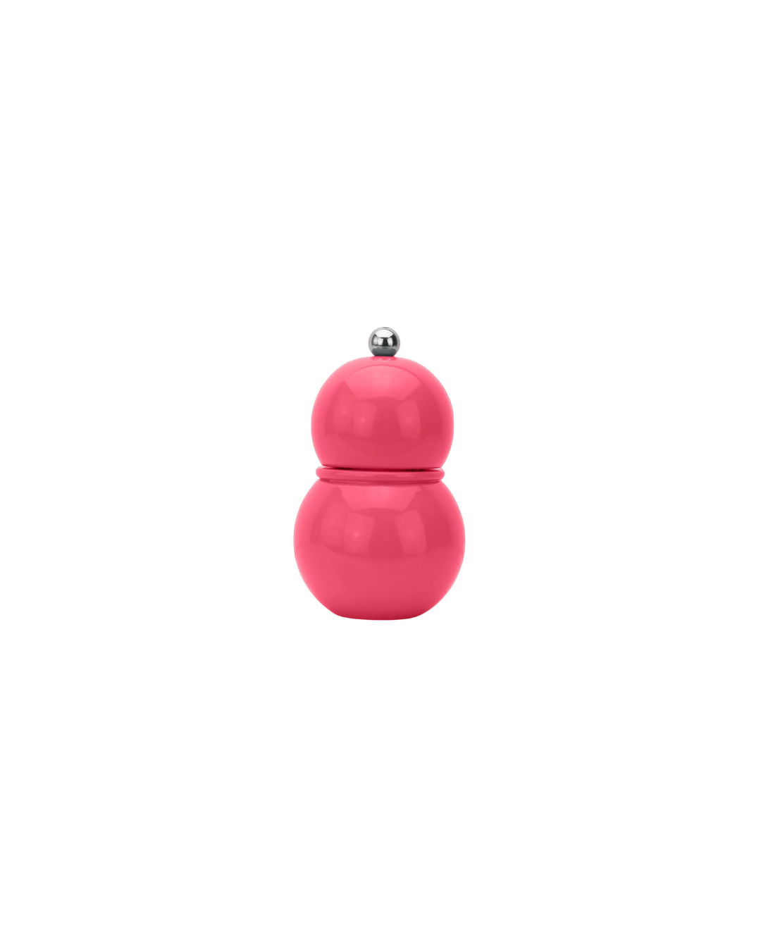 Moulin à sel et poivre Chambray Chubbie 12 cm en bois de caoutchouc durable avec finition laquée noire et mécanisme céramique