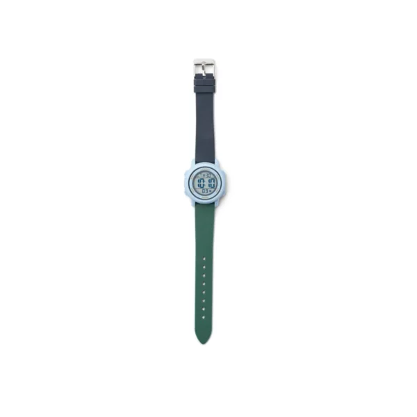 Montre-bracelet vibrante SUSSI couleur verte avec écran numérique et bracelet en silicone pour enfants