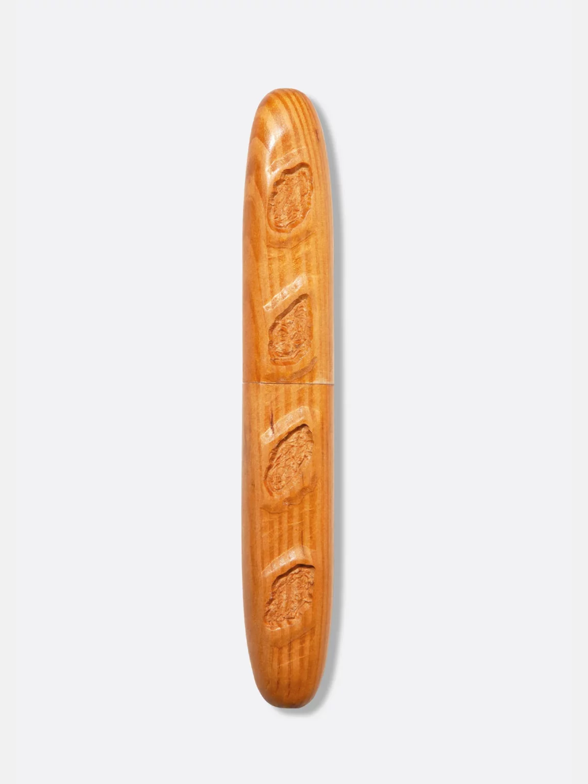Couteau à pain Good Morning en forme de baguette, design ludique inspiré des boulangeries françaises.