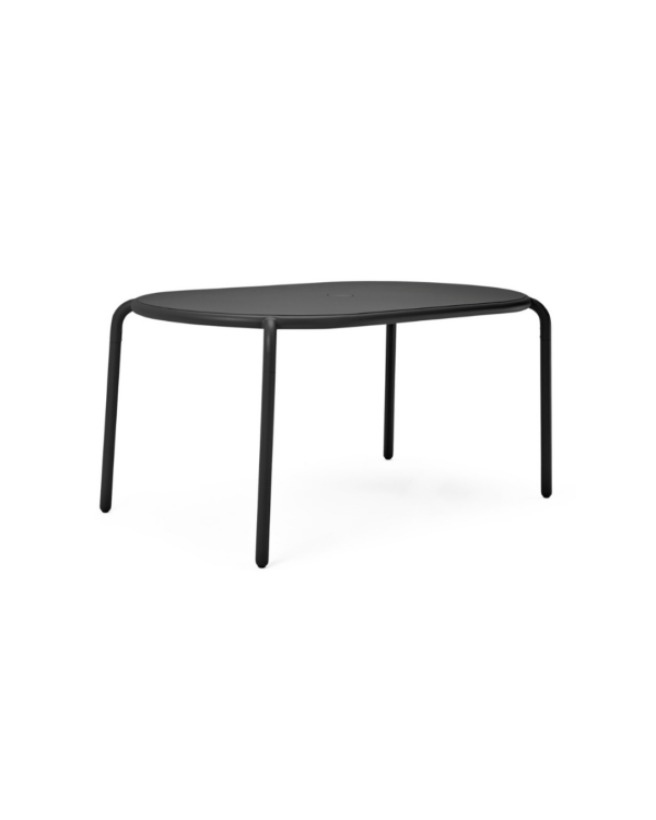 Table Toni 6 personnes Fatboy anthracite, table design moderne pour extérieur, mobilier contemporain.