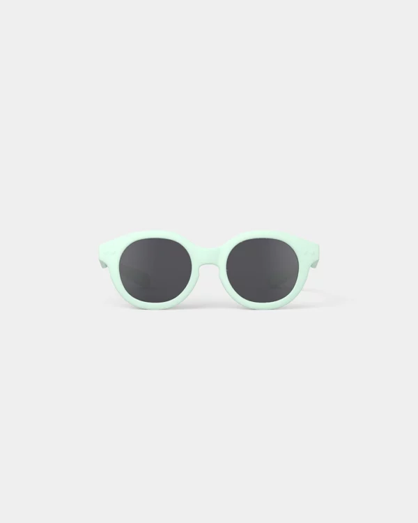 Lunettes de soleil enfant vert d'eau, protection UV 100%, design rétro