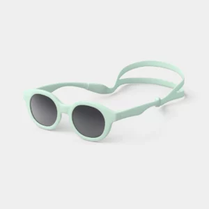 Lunettes de soleil enfant vert d'eau, protection UV 100%, design rétro