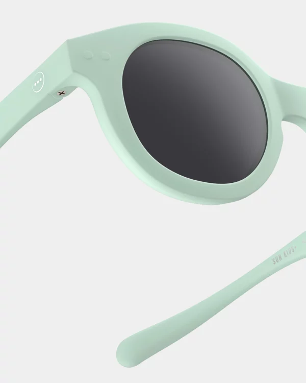 Lunettes de soleil enfant vert d'eau, protection UV 100%, design rétro