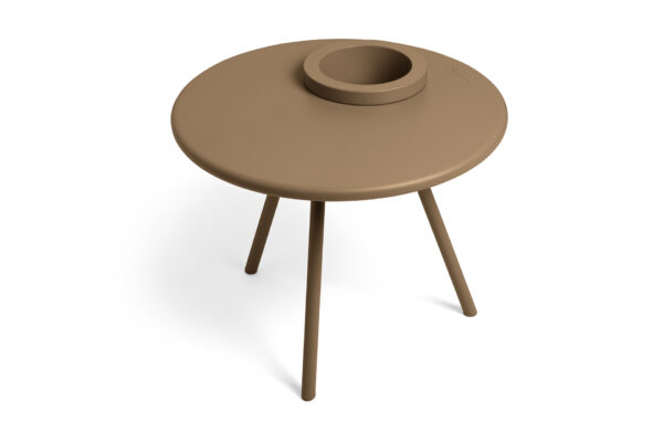 Table d'appoint Bakkes Mocha Fatboy – Design moderne avec pot de fleurs intégré, idéale pour intérieur et extérieur.