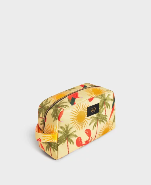 Grande Trousse de Toilette RIO – Jaune | Écoresponsable & Déperlante