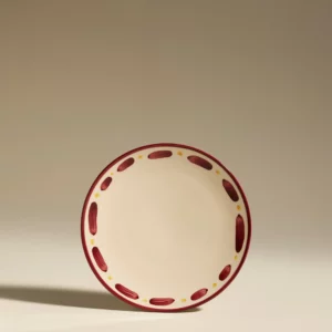 Assiette plate Aura Carmin 27 cm décorée à la main en céramique