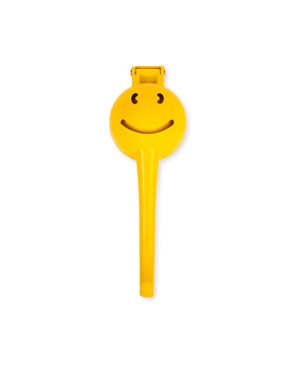 Presse agrume Smile en alliage d'aluminium avec un design souriant, facile à utiliser et compatible avec le lave-vaisselle.
