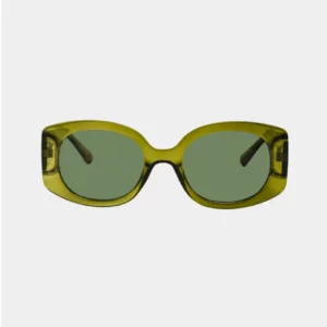 Lunettes de soleil kaki AMOUR CRISTAL IYU DESIGN – monture chic et verres teintés, modèle féminin tendance