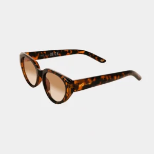 Lunettes de soleil Jade écailles marron, modèle rétro élégant et intemporel, pour un look chic et sophistiqué.