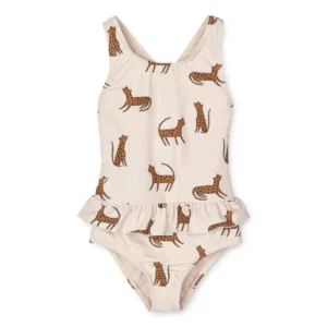 Maillot Amara avec imprimé léopard : confort, protection UV 40+ et style pour vos enfants.