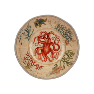 Saladier Sea Life en mélamine 36 cm – motif marin, grande capacité, léger et résistant