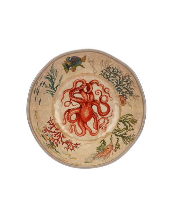 Saladier Sea Life en mélamine 36 cm – motif marin, grande capacité, léger et résistant