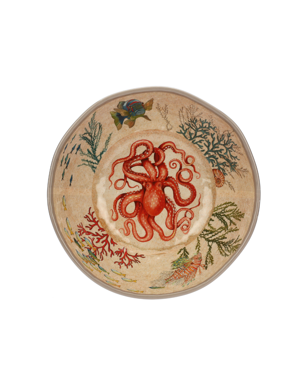 Saladier Sea Life en mélamine 36 cm – motif marin, grande capacité, léger et résistant