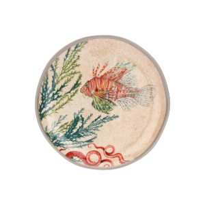 Set de 2 assiettes en mélamine Sea Life 21 cm – légères, résistantes, motif marin coloré