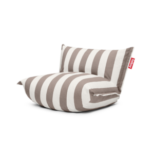 Fauteuil d’extérieur BonBaron Rayure Cacao – grand fauteuil lounge déperlant, réglable et ultra confortable