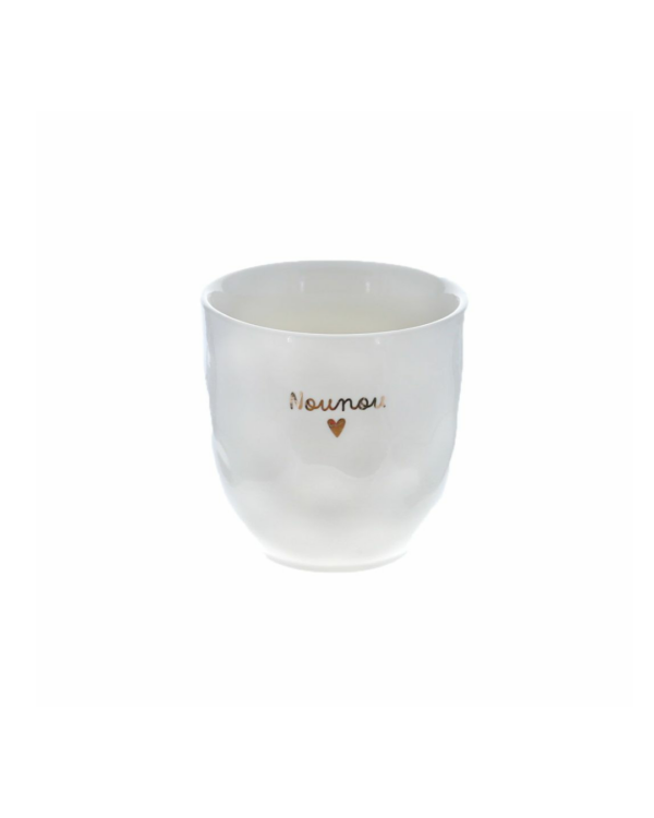 Tasse en céramique "Nounou" avec cœur doré – Cadeau de remerciement Le Petit Souk