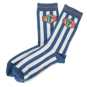 Chaussettes homme PAPA rayées bleues – cadeau fête des pères – Le Petit Souk