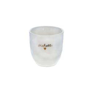 Tasse Bichette en céramique blanche avec cœur doré – Cadeau amical Le Petit Souk