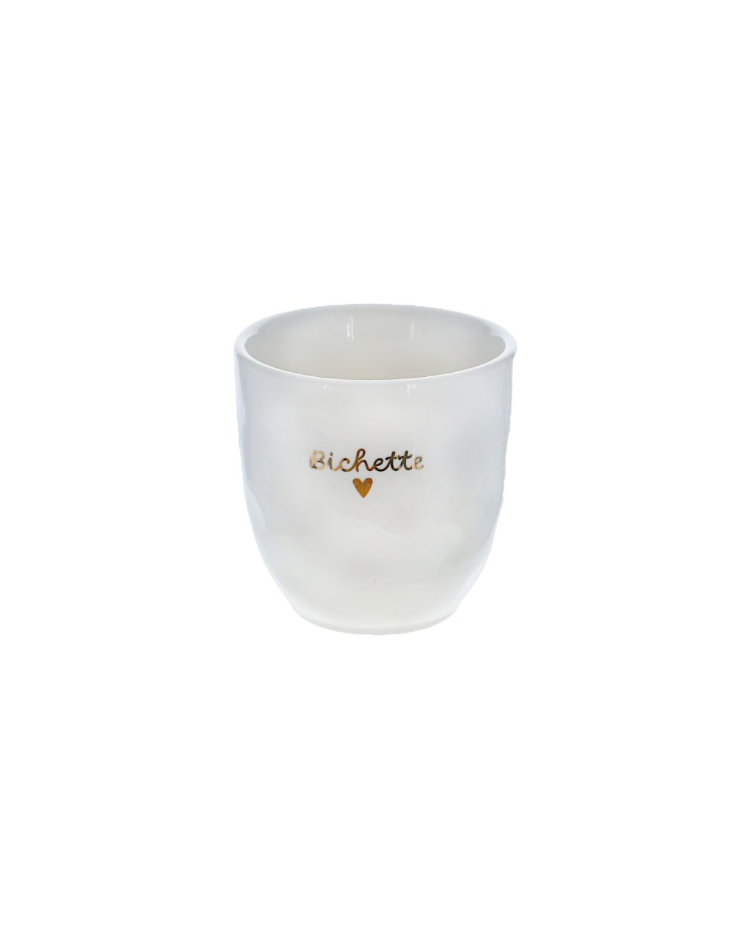 Tasse Bichette en céramique blanche avec cœur doré – Cadeau amical Le Petit Souk