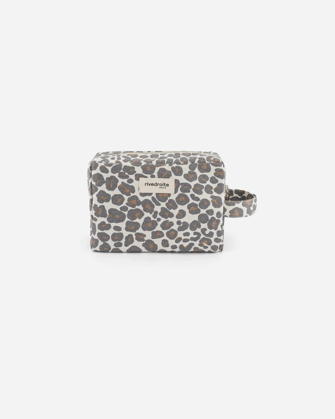 Trousse XL Rive Droite Paris – Léopard Gris – Matière recyclée et design responsable