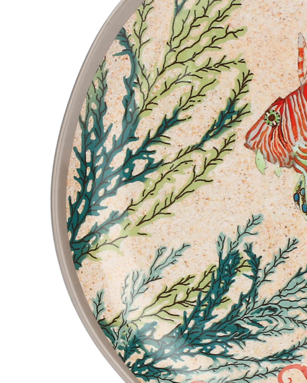 Set de 2 assiettes en mélamine Sea Life 21 cm – légères, résistantes, motif marin coloré