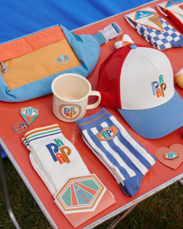 Chaussettes homme PAPA rayées bleues – cadeau fête des pères – Le Petit Souk