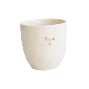 Tasse céramique blanche Papa cœur doré – Le Petit Souk – cadeau fête des pères