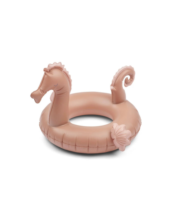 Anneau de natation enfant en forme d’hippocampe – modèle PHOEBE, gonflable, en PVC durable.