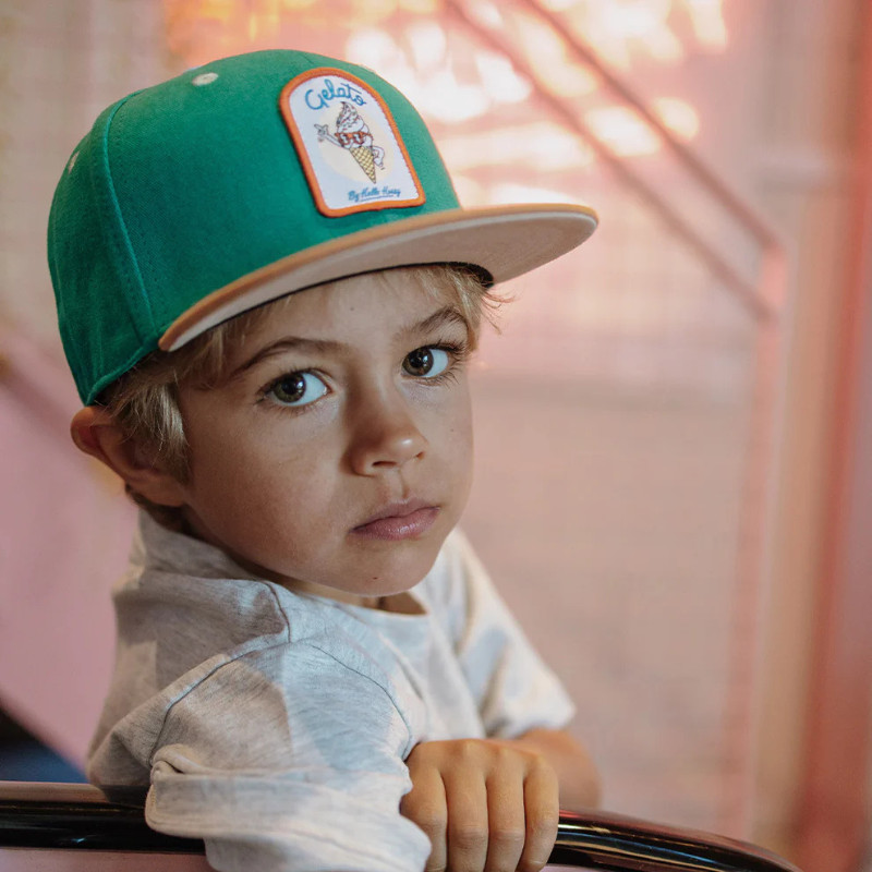Casquette Patch Gelato "Cool Kids/Dads Only" Hello Hossy en coton bio pour duo parent-enfant