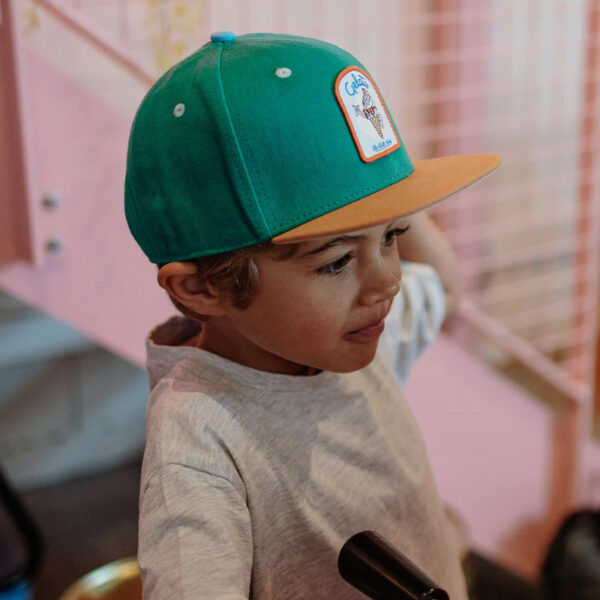 Casquette Patch Gelato "Cool Kids/Dads Only" Hello Hossy en coton bio pour duo parent-enfant