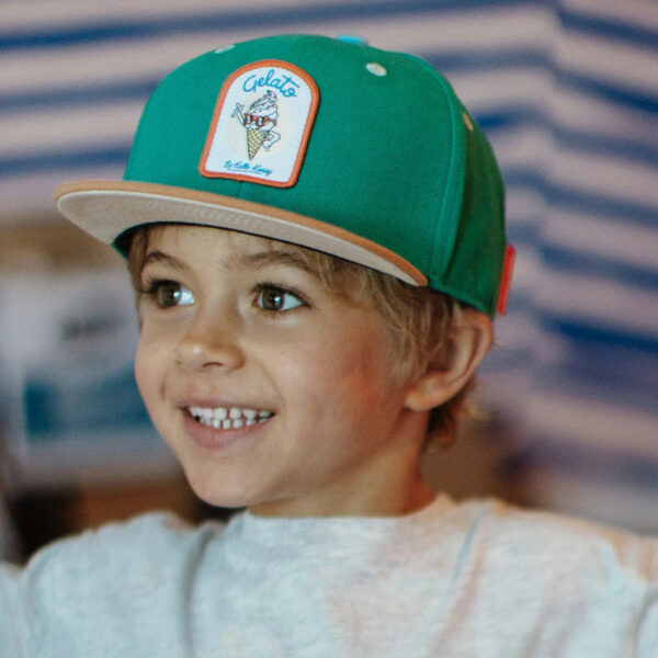 Casquette Patch Gelato "Cool Kids/Dads Only" Hello Hossy en coton bio pour duo parent-enfant
