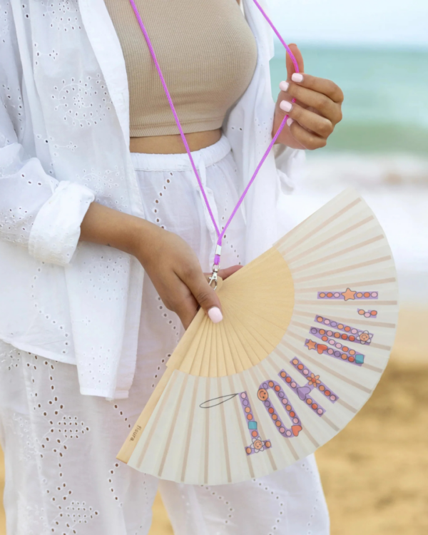 Eventail I’m Hot – Perles | Chic, écolo et indispensable contre la chaleur