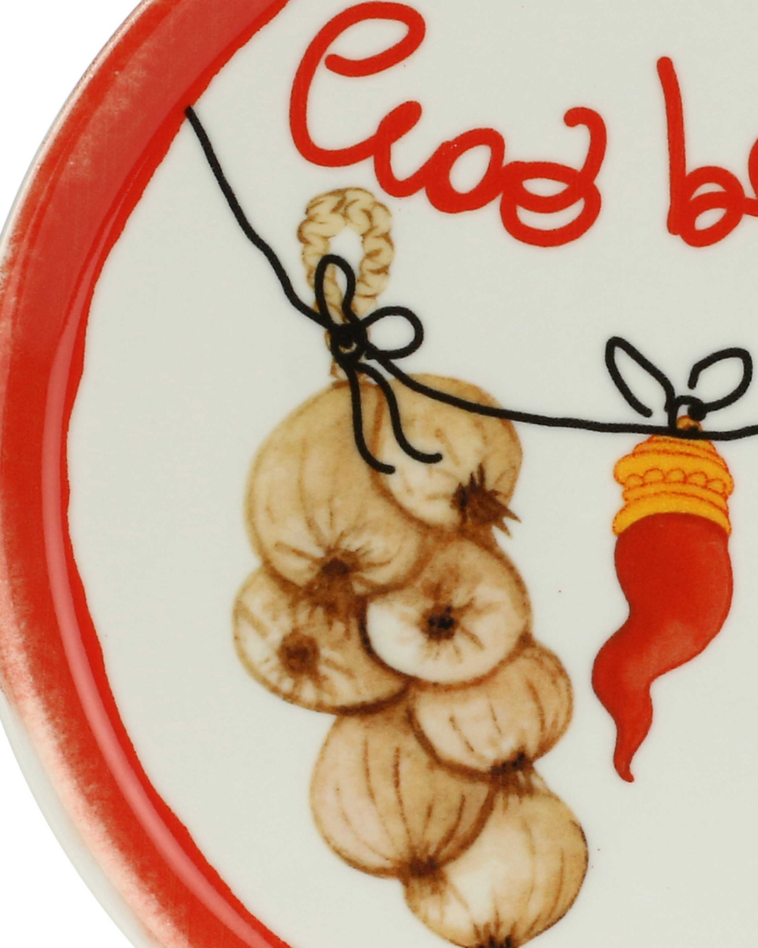 Assiette à Pizza “Ciao Bella” – Hommage coloré à Naples et à la tradition italienne