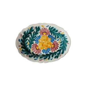 Plat ovale Campo jaune 32 cm en céramique artisanale italienne, fait main, style méditerranéen