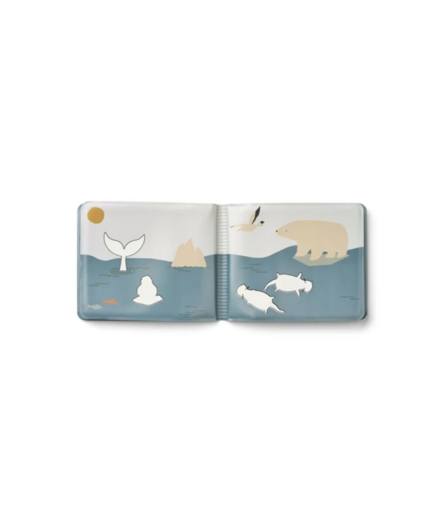 Livre de bain magique pour bébé WAYLON – Thème Arctique – Illustre des animaux cachés au contact de l’eau