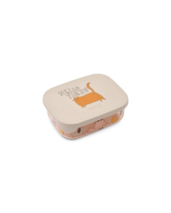 Lunch box ARTHUR en tritan transparent avec 3 compartiments et couvercle en silicone imprimé