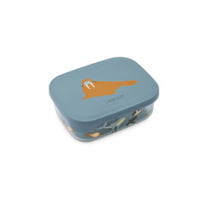 Lunch box ARTHUR en tritan transparent avec 3 compartiments et couvercle en silicone imprimé