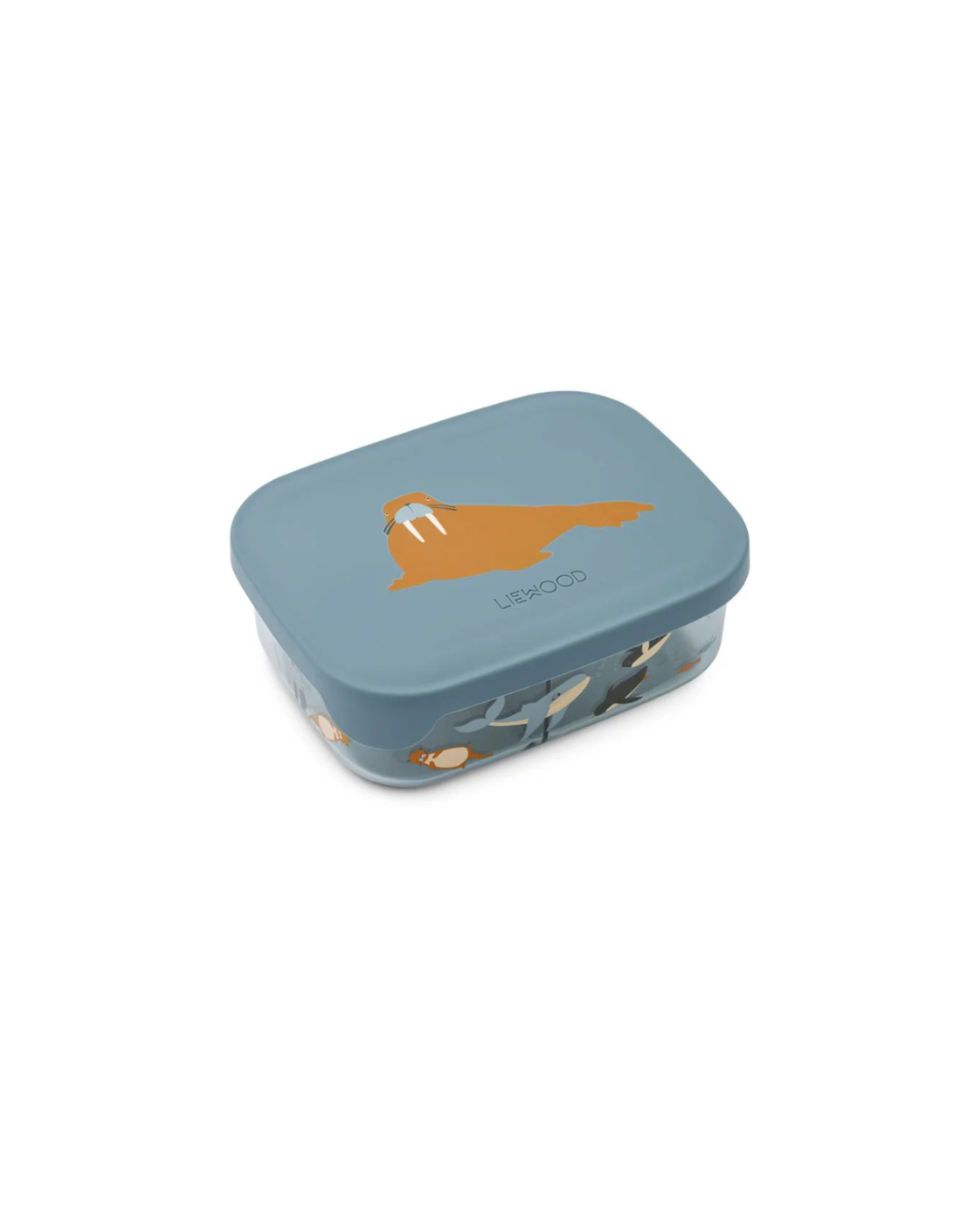 Lunch box ARTHUR en tritan transparent avec 3 compartiments et couvercle en silicone imprimé