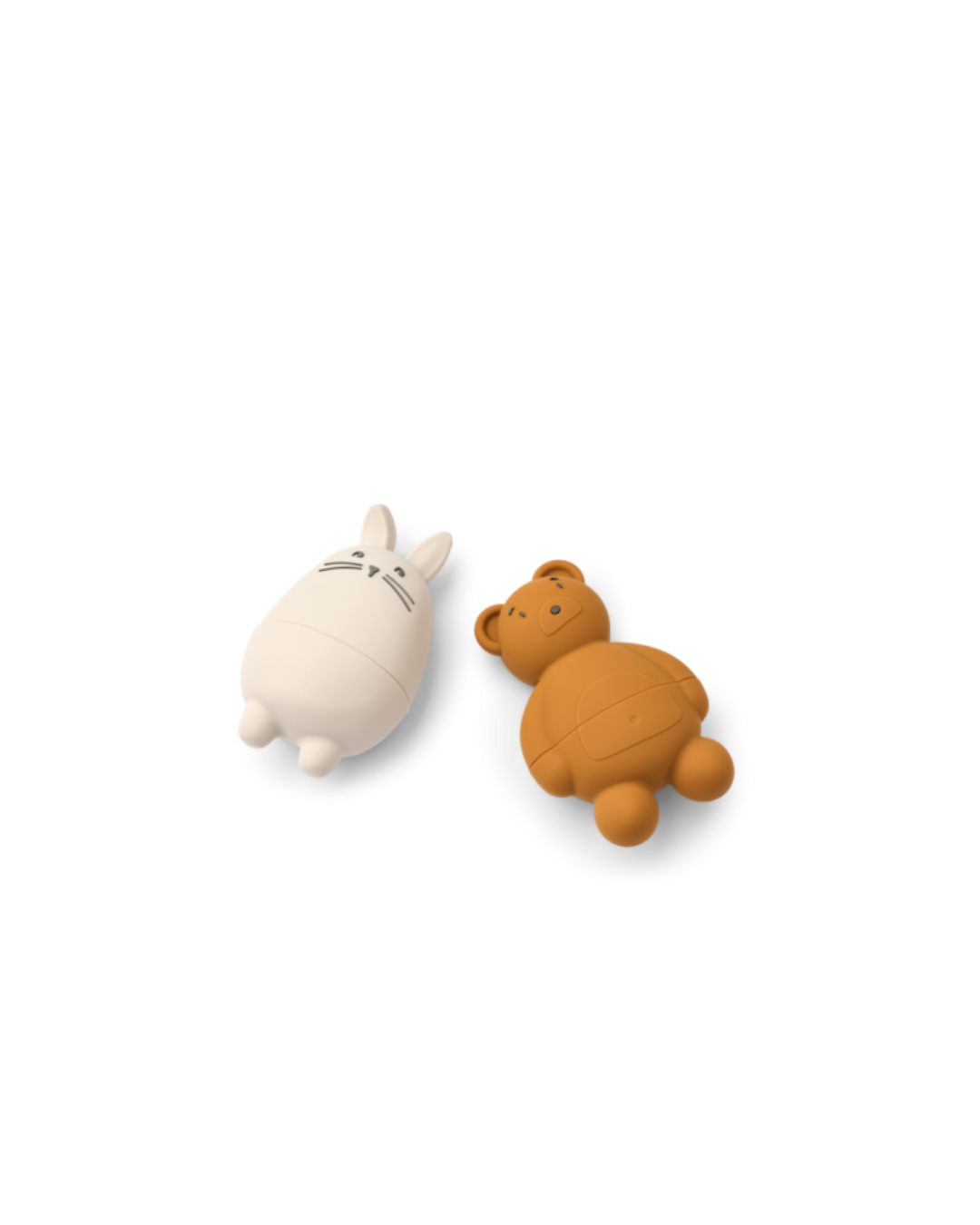 Set de 2 jouets de bain LIEWOOD DUNCAN – Ours et lapin flottants en silicone souple, démontables et faciles à nettoyer