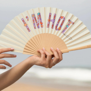Eventail I’m Hot – Perles | Chic, écolo et indispensable contre la chaleur