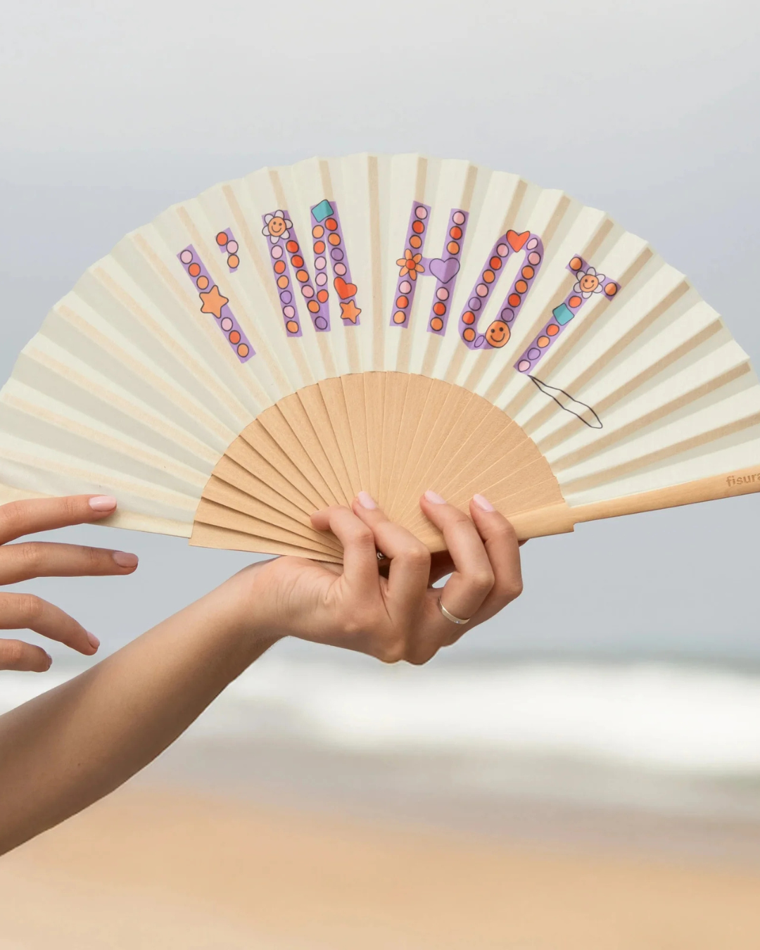 Eventail I’m Hot – Perles | Chic, écolo et indispensable contre la chaleur