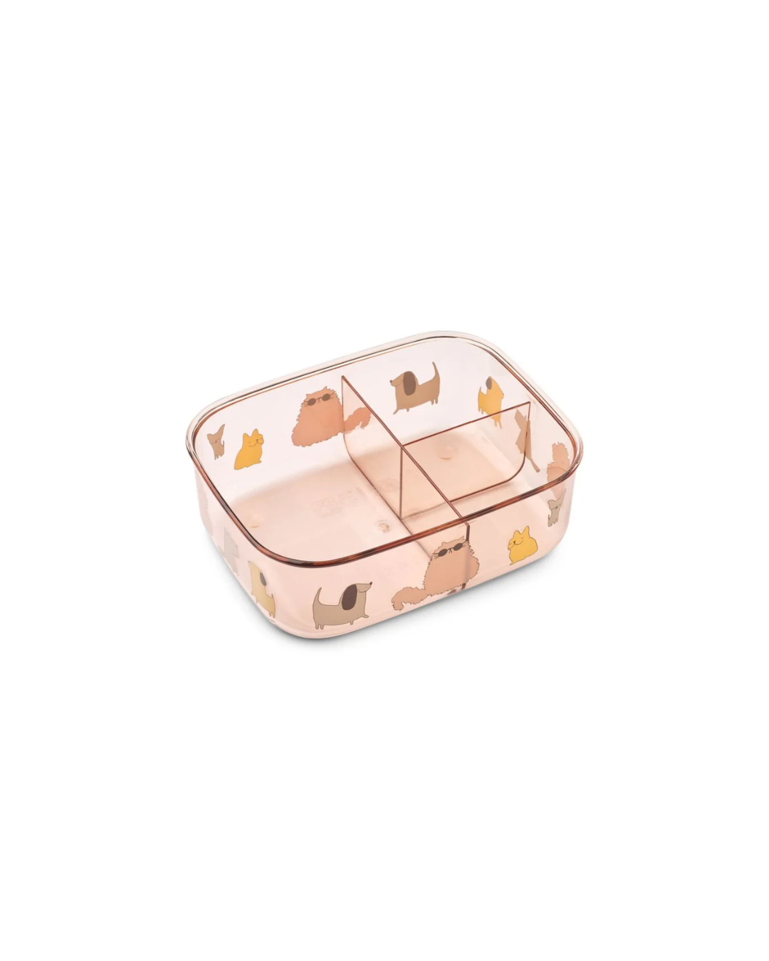 Lunch box ARTHUR en tritan transparent avec 3 compartiments et couvercle en silicone imprimé