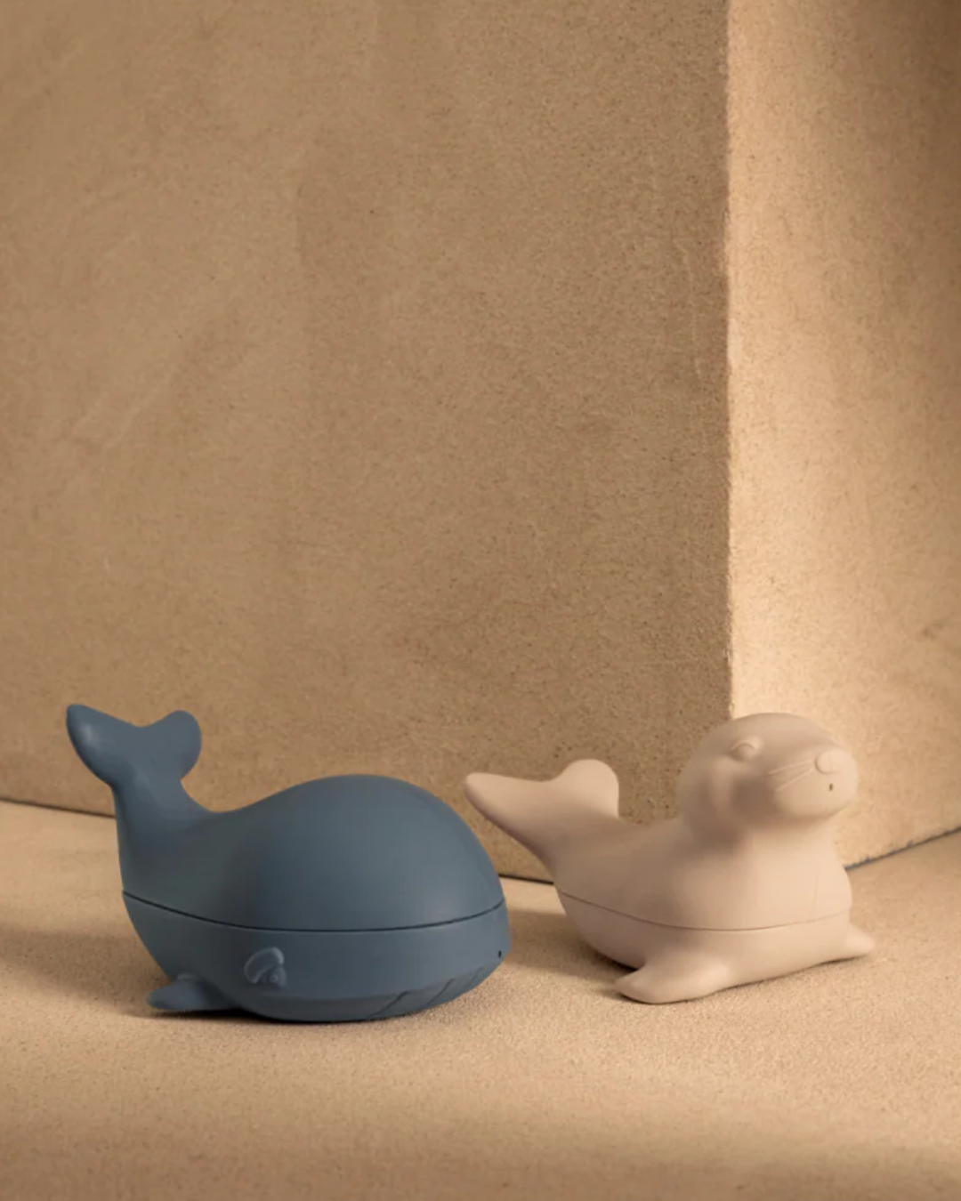 Jouets de bain flottants en silicone – Baleine et phoque DUNCAN – Compagnons ludiques pour l’heure du bain de bébé